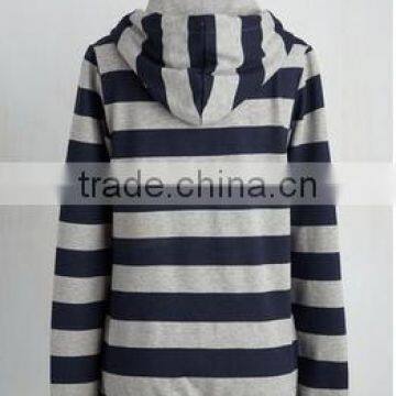 Cheap Women Striped Jerseys Hoodie Varsity Jackets With Hat photo-4