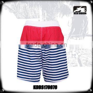 Cotton Stripes Digital Print Mens Swimsuits With Full Mesh Lining photo-3
