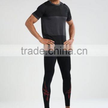 MGOO Custom Men Sport Comfortable Dry Fit T Shirt Two Color Combination Short Sleeve T Shirts photo-4