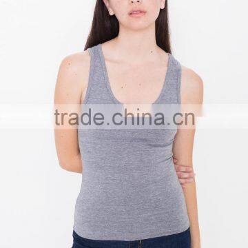 cheapest plain design Women's slim fit lightweight Cotton Spandex Tank Top Jersey singlets wholesale