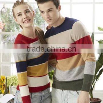Casual Universal Sweater Round Neck Cashmere Silk Western Style Pullover Sweater Design for Couple 2015