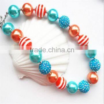 Wholesale Girl's Necklace Handmade Plastic Bead Cheap Plastic Bead Necklace for Children