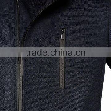 Mens Basic Slim Version Winter Jackets Chimney Collar Coat With Zipper photo-4