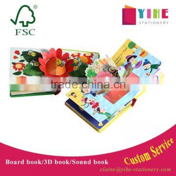 Children 3D board book printing custom alpinia oxyphylla case bound book pop-up book