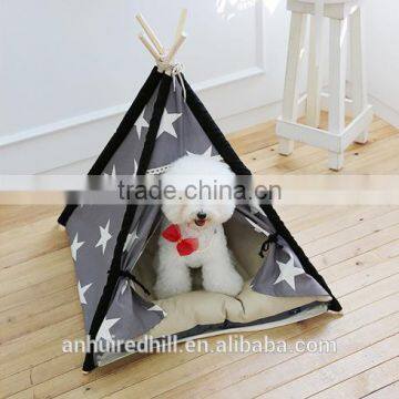 R1934H Good pattern wood oop pet dog cat teepee tent bed wholesale