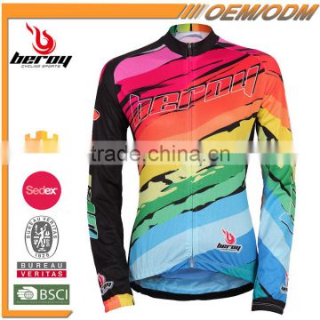 BEROY No Minimum Order Cycling Jersey, Neon Long Sleeve Cycling Apparel