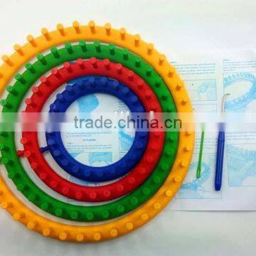 High quality 4 size Plastic round Knitting Looms/ Circular Wool weaver tools