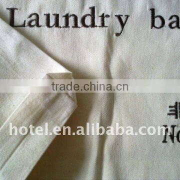 Embroidery Cotton Bathroom Laundry Bag for Hotel