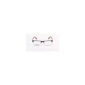 Colorful Semi Rim Square Metal Optical Spectacles Frames For Women / Men , Red Yellow Black