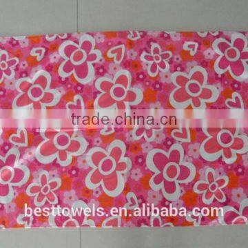 China supplier wholesale flower reactive printed beach towel