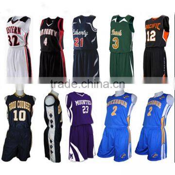 2016 Dry Fit Basketball Jersey Logo Design Custom Uniform Sport Shorts Free Style