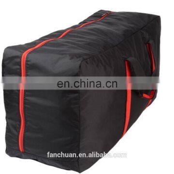 Large Capacity Black Nylon Travel Tote Bag photo-2