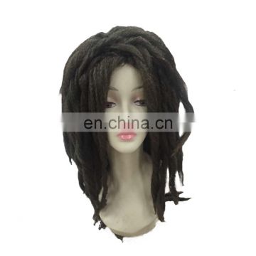 New Style funny black long straight African dirty braided wig fashion rock Reggae wig MFJ-0017