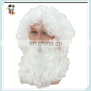 Silver White Father Christmas Party Synthetic Santa Wig with Beard HPC-1003