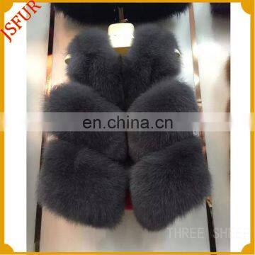 Luxury new design hot sale lady waistcoat real fox fur garment