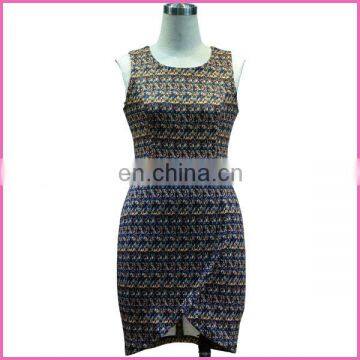 new design tank top cossing skirt elastic fabric dress