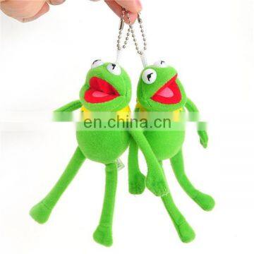 Cheap Wholesale Custom Funny Stuffed Soft Animal Toy Mini Plush Green Frog Keychain