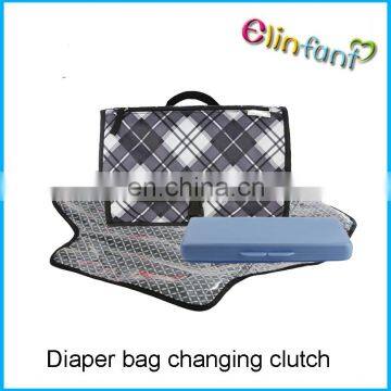 Eco-friendly Water-proof Diaper Pad Clutch Unisex Multi-functional Diaper Mat Bag