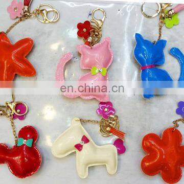 New design PU flower key chain