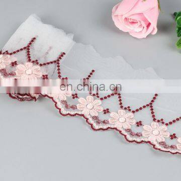 2018 New Design Colorful Embroidery Mesh Lace Tirmming photo-3