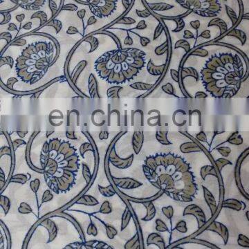 hand made block printed cotton fabric classic designer print fabric unique designer fabric