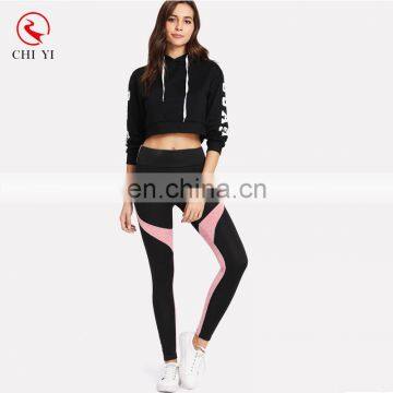 Color Block Skinny Leggings Women Fitness Wear