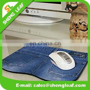 Wholesale mouse pad of fashion jeans shape