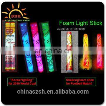 colorful different logo light up led foam stick baton for party