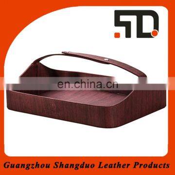 Exquisite Hotel Supplies Leather Cober Manufacturer Shoe Basket