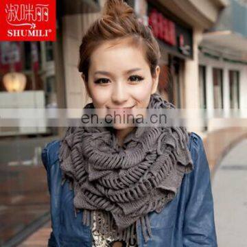 2014 new circular scarf winter warm circular scarf lady's acrylic knitting wool scarf