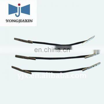 flat metal elastic cord end