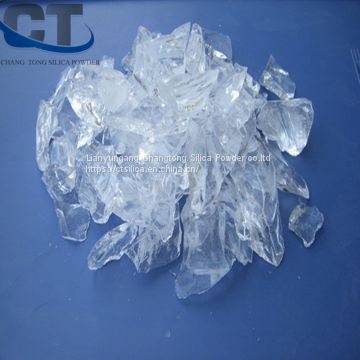 best purity quartz sample free crystalline fused silica lump fused for surface coating glass refractory