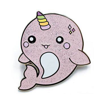 Dolphin Glitter Hard Enamel Pin photo-3