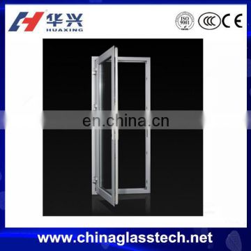 Sound proof tempered clear glass aluminum profile single door design