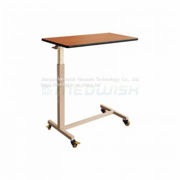 AG-OBT007 Four Wheels Steel Frame Hospital Over Bed Table For Dinning