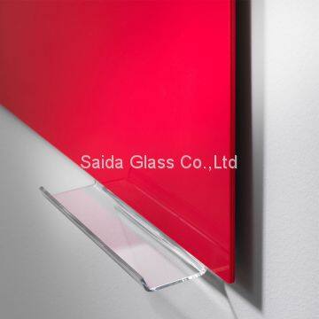 Customise 4mm 5mm 6mm Red Low Iron Magnetic Whiteboard Glass with Customized Color