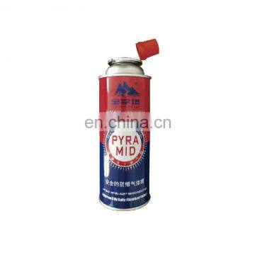 China empty butane gas can and aerosol tin can 220g