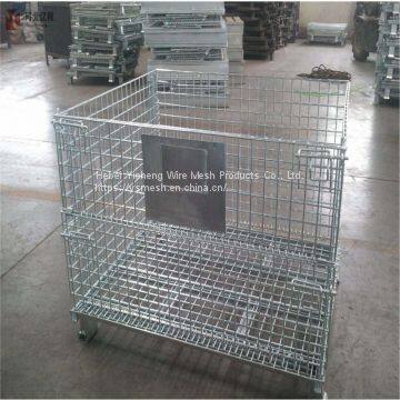 Heavy Duty collapsible steel wire Mesh pallet container with best price