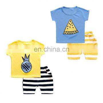 Wholesale 100% Cotton Baby Sets T-Shirt and Short Sets Toddler Boy Summer Boutique Outfits photo-3