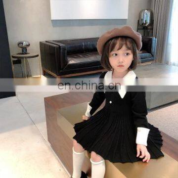 Girls dress autumn 2020 new baby foreign princess dress children small fragrance knitted dress