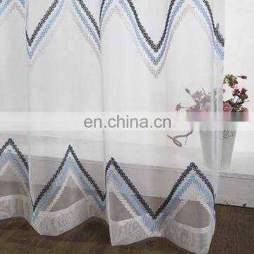 Hot Sale 100% Polyester Embroidery Sheer Curtain Drape in the Living Room photo-3