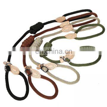 New arrival polyester material china hemp rope dog leash wholesale