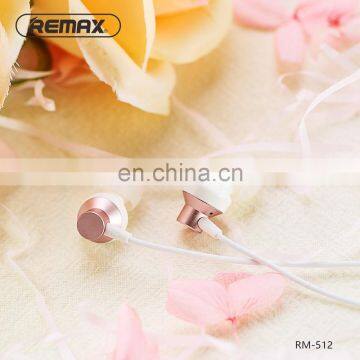 Remax RM-512 Hot Selling In-ear Mini Headphone Metallic Wired Sports Earphone With Mic
