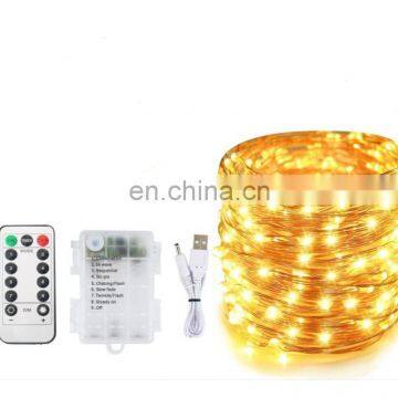 10m Twinkle dimmer usb copper wire battery decor led christmas  party outdoor led string lights