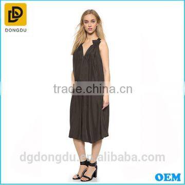 OEM Maternity Clothes Factory Black Casual Maxi Dress for Pregnant Women photo-2