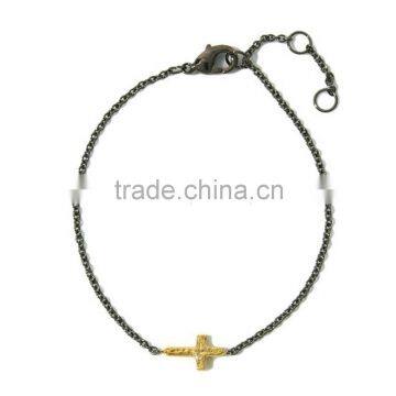 WL1060 Gold Handmade Stainless Steel Rope Chain Bracelet photo-3