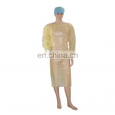 SMS Gown Nursing Surgical PP PE Disposable Patient 40 gsm