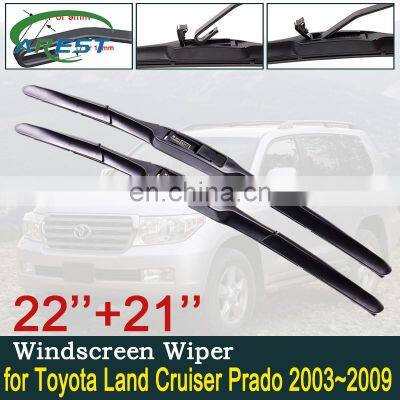 Для Toyota Land Cruiser Prado J120 120 с 2003 по 2009 год. Лобовое стекло автомобиля, дворники лобового стекла, автомобильные аксессуары 2004 2008