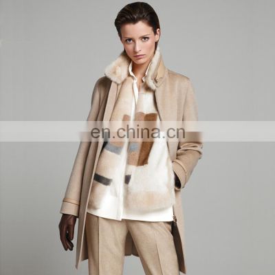 Korea Style Woolen Winter Coat,Women Winter Long Coat With fur Collar