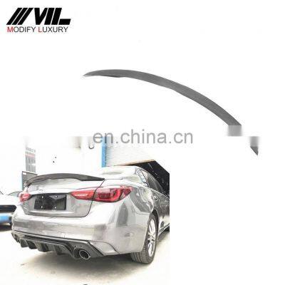 Q50 Carbon Fiber Rear Trunk Wing Spoiler for Infiniti Q50 Base Sedan 2018